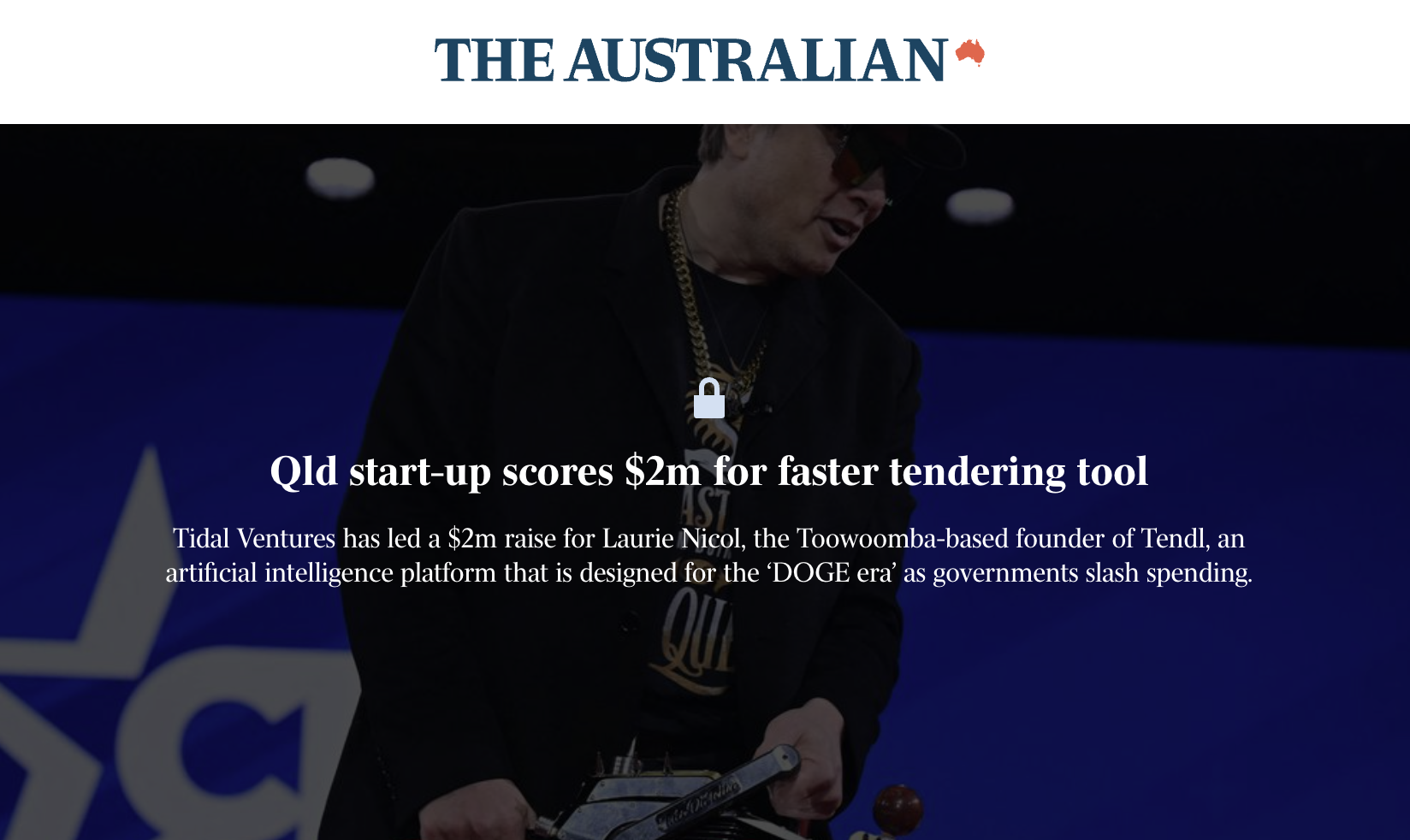 The Australian: Tidal Ventures Tips $2m into Tendl to Target $99bn Procurement Market